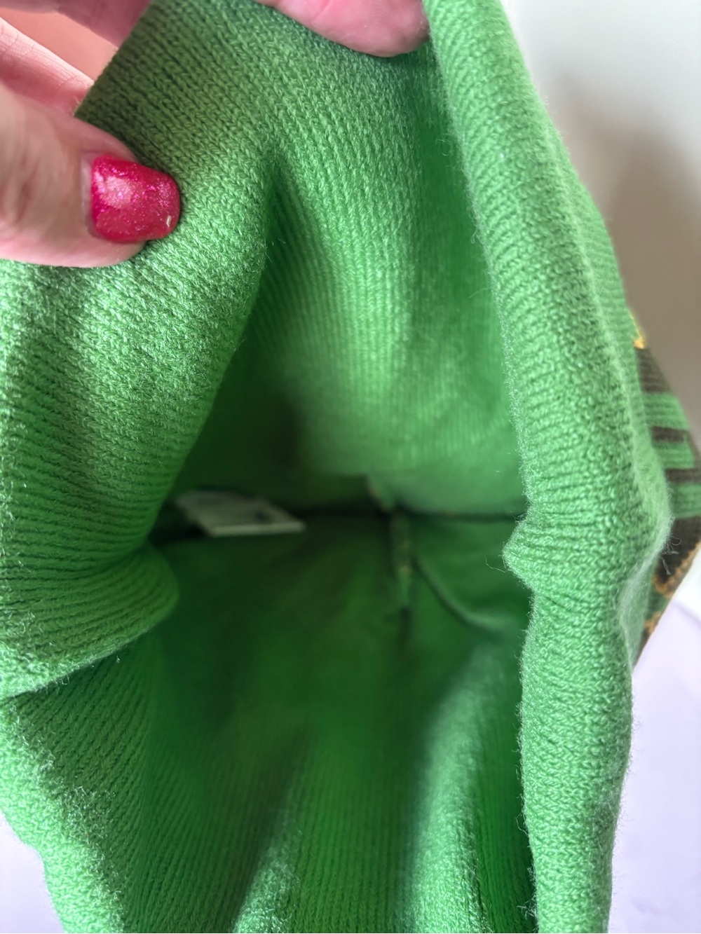 WICKED Green Pom Beanie Hat, NWT - Picture 3 of 4